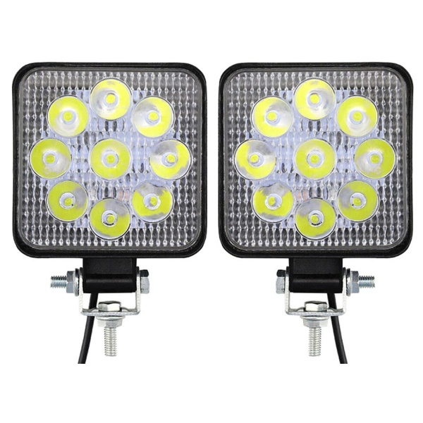 Set 2 Buc Proiector Led 27W 12/24V 6000K Patrat PL 028